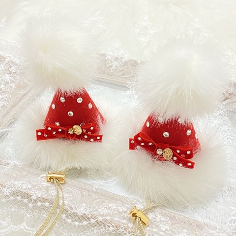 kirakira Noel chapeau🎄❤️ RED