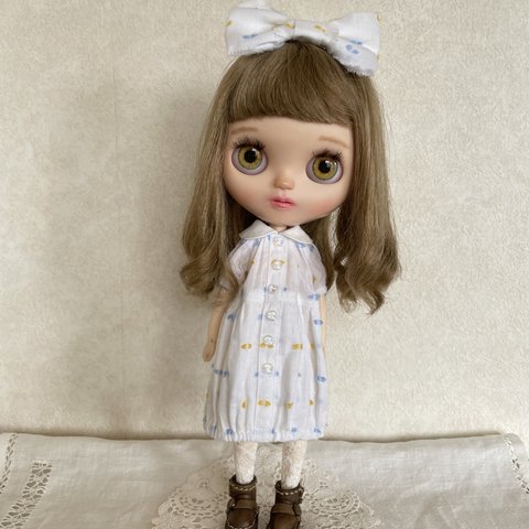 blythe outfit バルーンワンピース&リボン