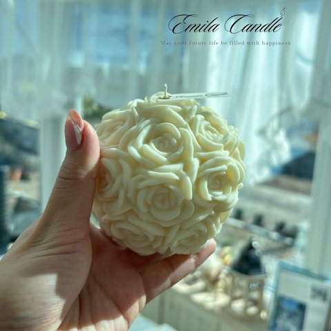 rose×soy candle  White