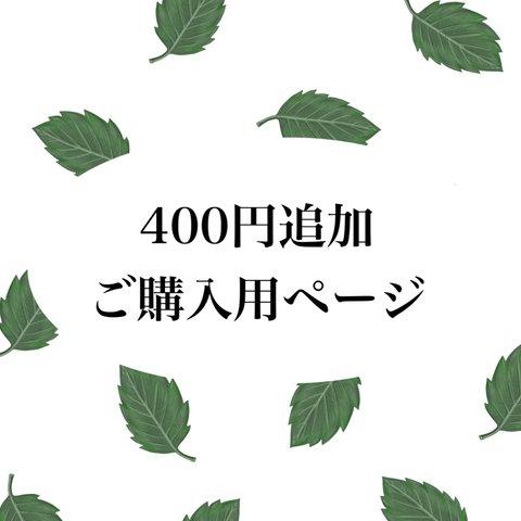 【400円追加ご購入ページ】