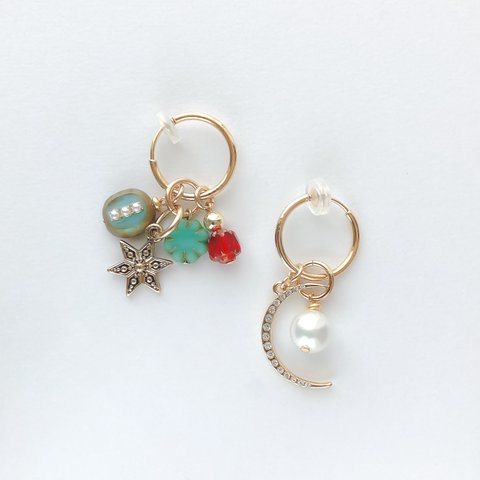 EARRING:「Noon」moonlight -Hoop