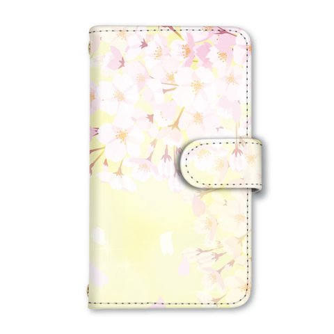 スマホケース iPhone Android 全機種対応 スマホカバー ギャラクシーケース  ミラー 携帯ケース 花柄 桜