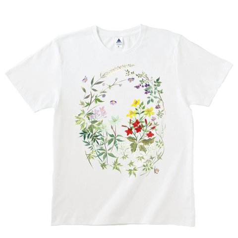 【送料無料】高原の花＊プリントTシャツ