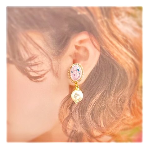 Earrings Princess Rose