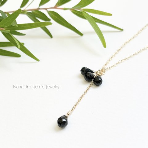 14kgf blackspinel necklace