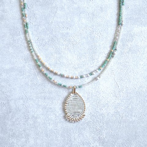 ◻︎受注製作◻︎【Patty】long necklace-turquoise-