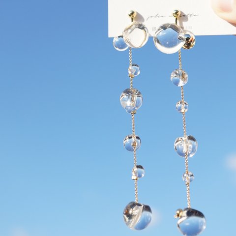 【clip-on earrings】【⠀clear⠀】 suiteki