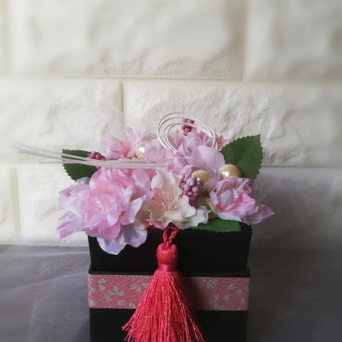 母の日のプレゼントに桜のフラワーボックスアレンジ