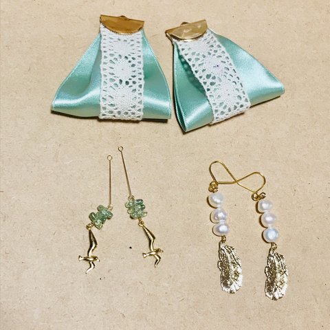 Green ear accessory ３点set