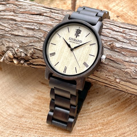 【木製腕時計】EINBAND Reise 定番 木の時計 スタイリッシュ ウッドウォッチ サンダルウッド【40mm】