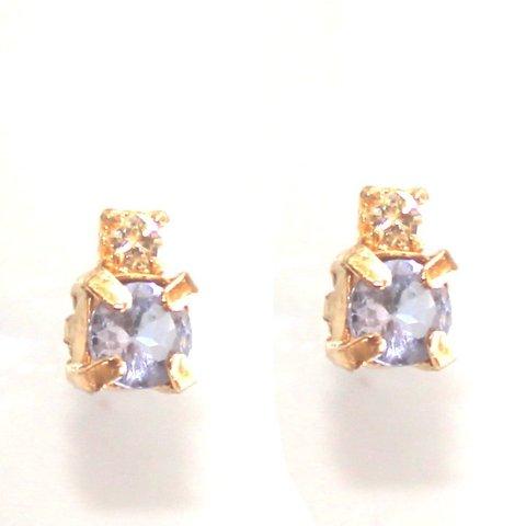 - classic - Tanzanite & Diamond Earrings k10