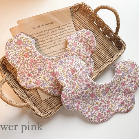 flower pink bib