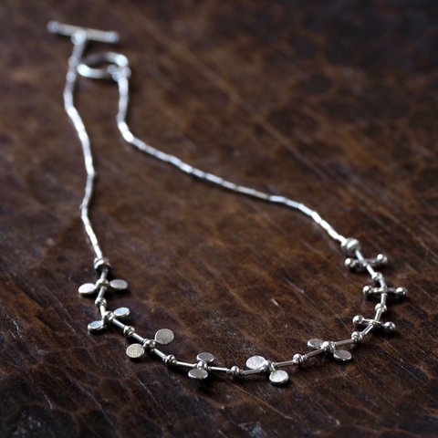 Silver 'BIB' necklace