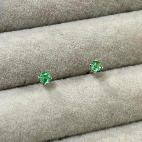 noble green ... emerald pierce 14kgf