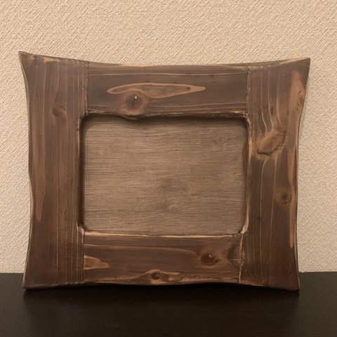 handmade 木製 額縁 2Lsize/brown no.4