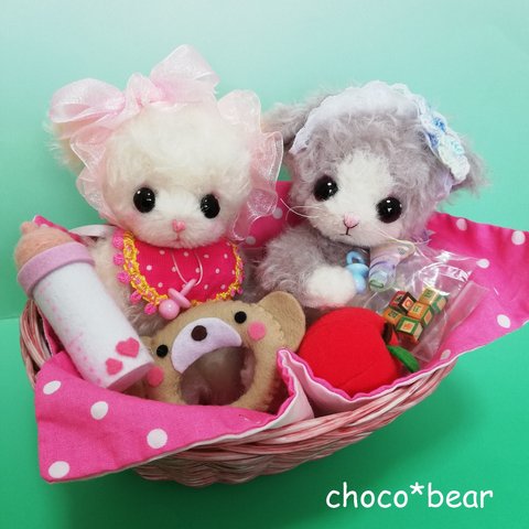 choco*bear　ベビーベア＆仔猫