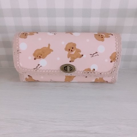 もこもこトイプードルの長財布