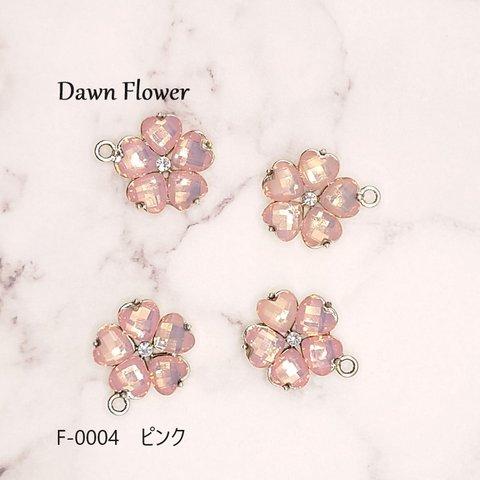 【F-0004】4pcs　さくら　19×23mm　ピンク　チャーム　ハンドメイドパーツ