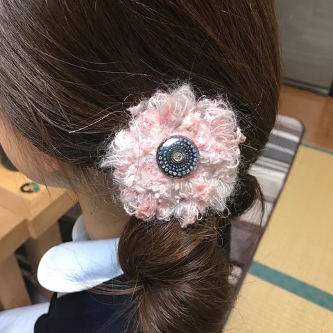 カラフル毛糸ヘアゴム