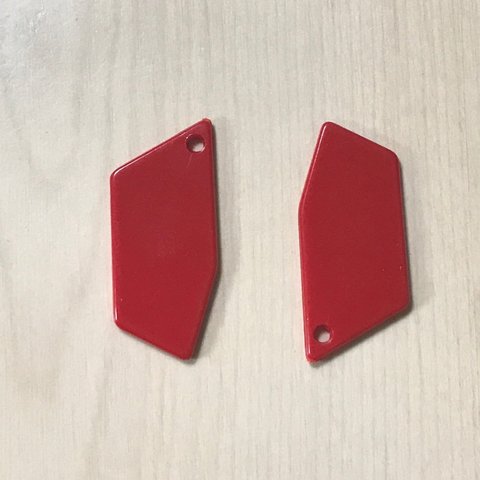 VINTAGE RED PENDANT CHARM PARTS