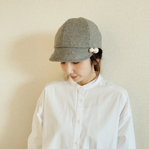 コットンパールのCAP＊レディース帽子＊選べるサイズ受注製作