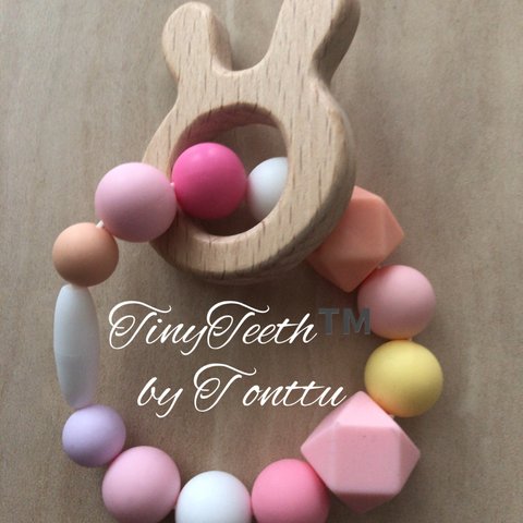 TinyTeeth™️ 歯固め 着脱タイプ ピンク系 ウッドパーツ別売り