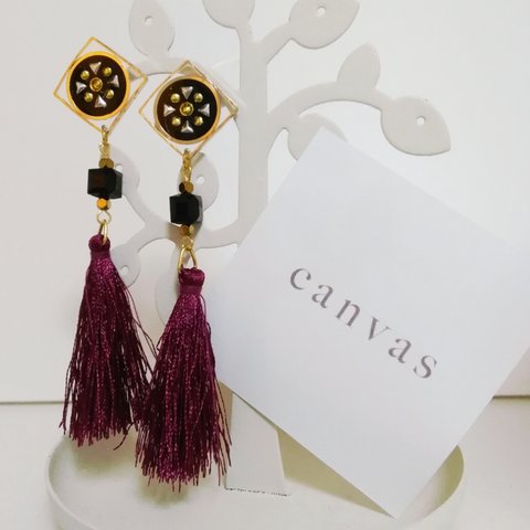 【tassel】樹脂ピアス