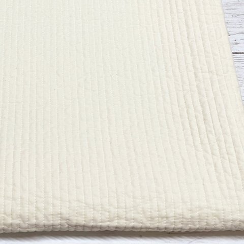 135×10 【10センチ単位販売】ヌビ アイボリー キルト 生地 布 厚手 イブル キルティング 10色 韓国輸入品 商用利用可 無地 ストライプ ステッチ ハンドメイド 手芸 布小物 入園 入学