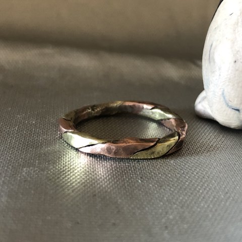 銅と真鍮の指輪　(ツイスト)