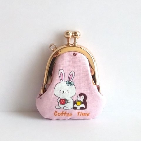 小さいがま口：豆姫：ちっちゃいがま口：littlie purse 361：かわいいがまぐち：小さな財布：ペンギン,うさぎ,penguin