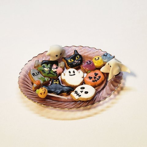 【ミニチュア】🎃ハロウィンにアイシングクッキー🍪