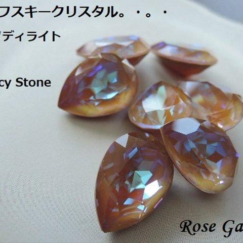 RG2✨スワロフスキークリス☆カプチーノディライト☆18×13㎜　Pear Fancy Stone　。・。・