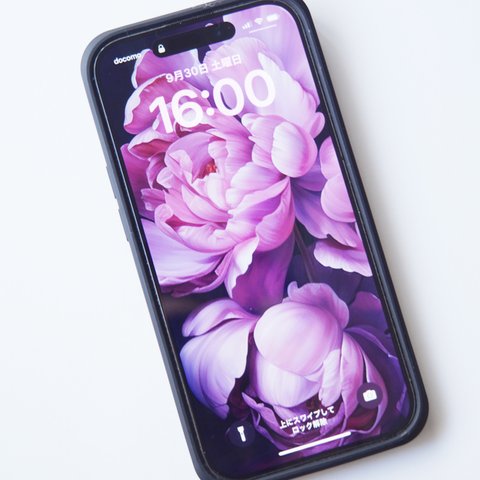 紫の花のスマホ壁紙　AI009