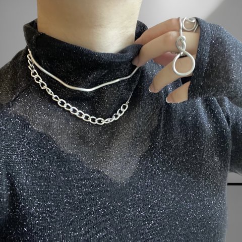 chain combination choker _チェーン コンビネーション チョーカー