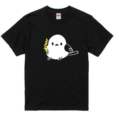 送料無料【シマエナガ】シマエナガＴシャツ シマエナガミモザ半袖Tシャツ全3色 綿素材