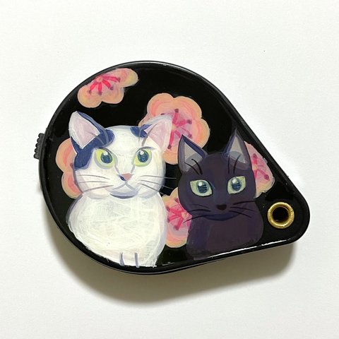 拡大鏡(64) 猫の似顔絵の拡大鏡① コンパクト 携帯 ルーペ  原画