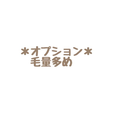 毛量多めの方はこちらをご選択ください