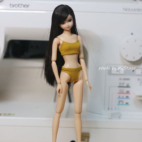 msdr-24-116 からし色ブラ＆ショーツセット （momoko/ジェニーなど1/6人形用）