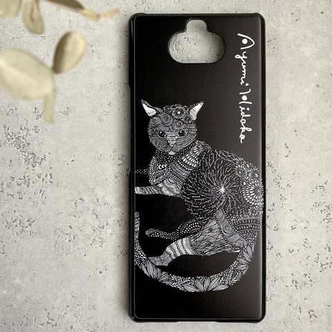 『マーガレットと桜の猫』スマホケース ほぼ全機種対応(iPhone SE3・Xperia・GALAXY・AQUOSなど)