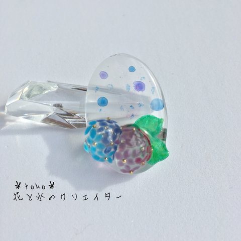 紫陽花と想い滲む雨