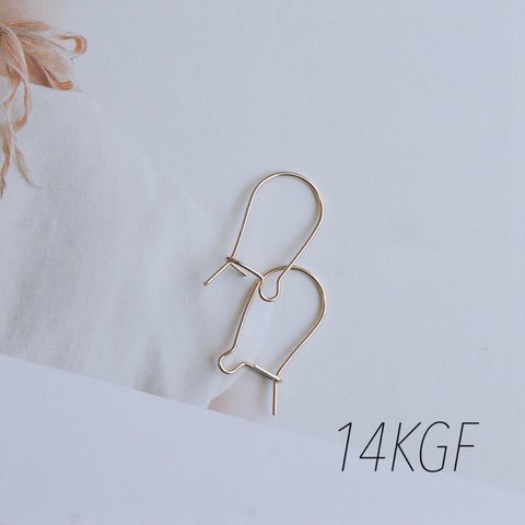 14KGF キドニーピアス フックピアス 刻印あり