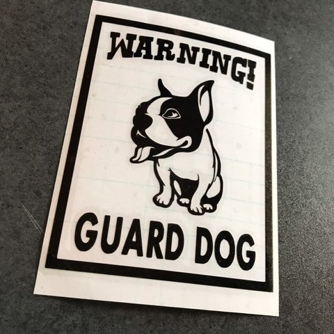 番犬【 WARNINGA GUARD DOG 】004 ステッカー 【カラー選択可】 送料無料♪