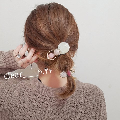 ミニクリップ&クリップ二点セット💓簡単ヘアアレンジ♥️誰でも簡単♪挟むだけヘアクリップ✴️