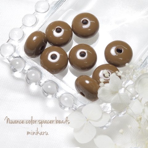 セール❤️chocolate(10pcs)Nuance color spacer beads