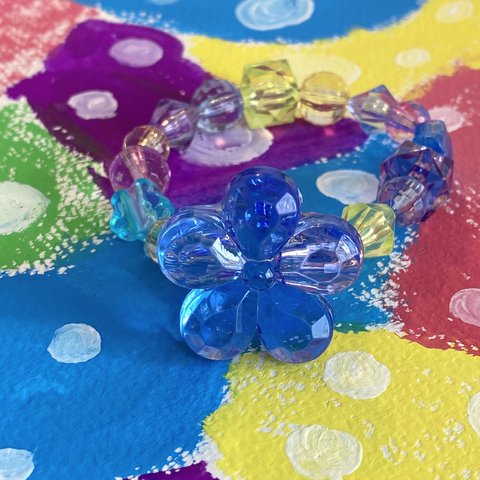 shiny bracelet  blue soda