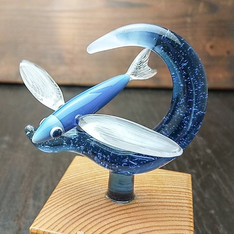 [ガラス]  ガラス細工  置物  飛魚  トビウオ  オブジェ