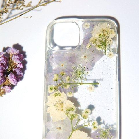 全機種対応iPhone13 Xperia Galaxy HUAWEI AQUOS OPPO  GOOGLEPIXEI スマホケース　 押し花ケース 人気  押し花 ❀ケース 花束 花物語