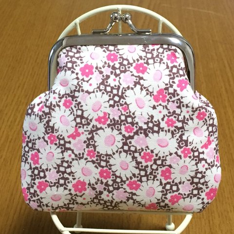 花柄がま口財布