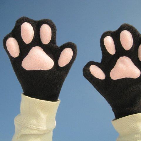 黒猫の手　手袋