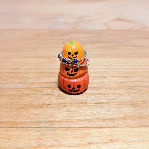 ハロウィン カボチャ三兄弟 のリングスタンド